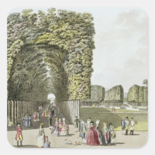 Part of the garden at Ausgarten, Vienna, from 'Ple Square Sticker