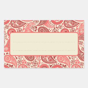 Part of the Love Letters Paisley Rose Collection Rectangular Sticker