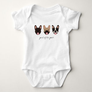 Part Of The Pack French Bulldogs Smiling Baby Bodysuit