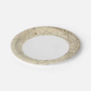 Part of the provinces of Costa Rica and Nicaragua Paper Plate