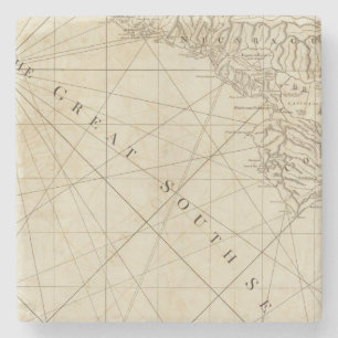 Part of the provinces of Costa Rica and Nicaragua Stone Coaster