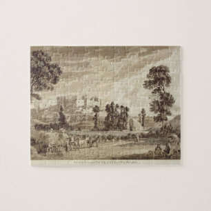 Part of the Town and Castle of Ludlow in Shropshir Jigsaw Puzzle