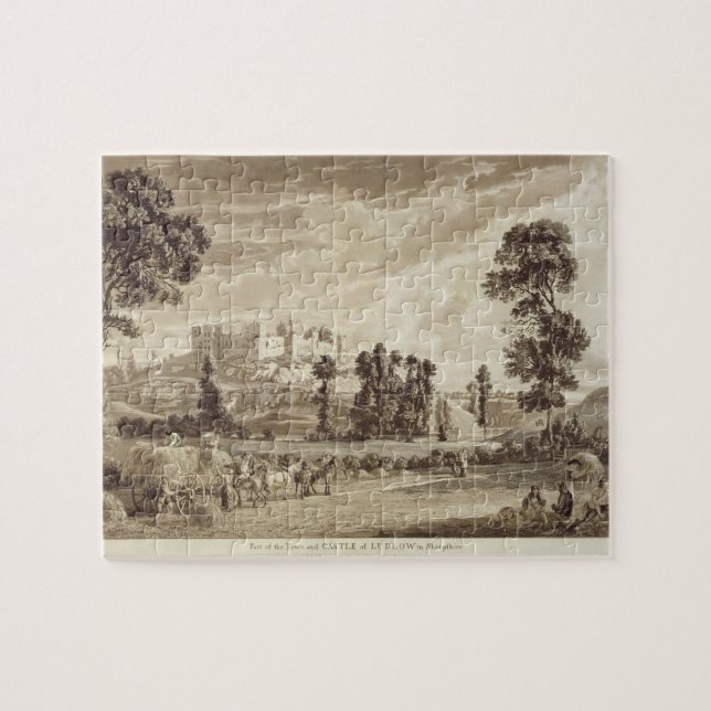 Part of the Town and Castle of Ludlow in Shropshir Jigsaw Puzzle (Horizontal)