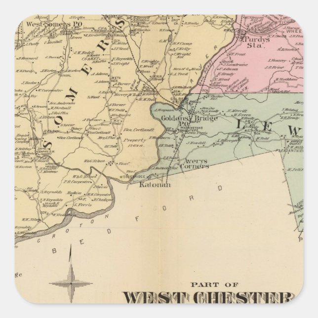 Part of West Chester County, New York Square Sticker (Front)