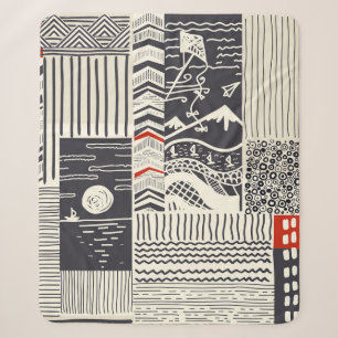 Part of wood with peeled green paint, abstract te sherpa blanket