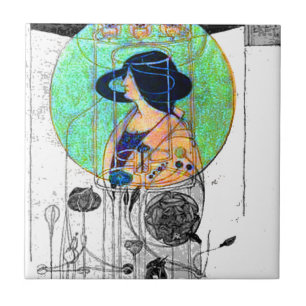 Part Seen - Part Imagined by Charles R. Mackintosh Tile