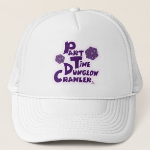 Part Time Dungeon Crawler RPG Gamer Fun Trucker Hat