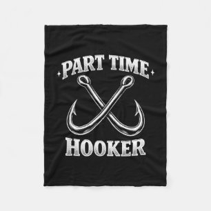 Part time fishing funny fisherman joke classic fleece blanket