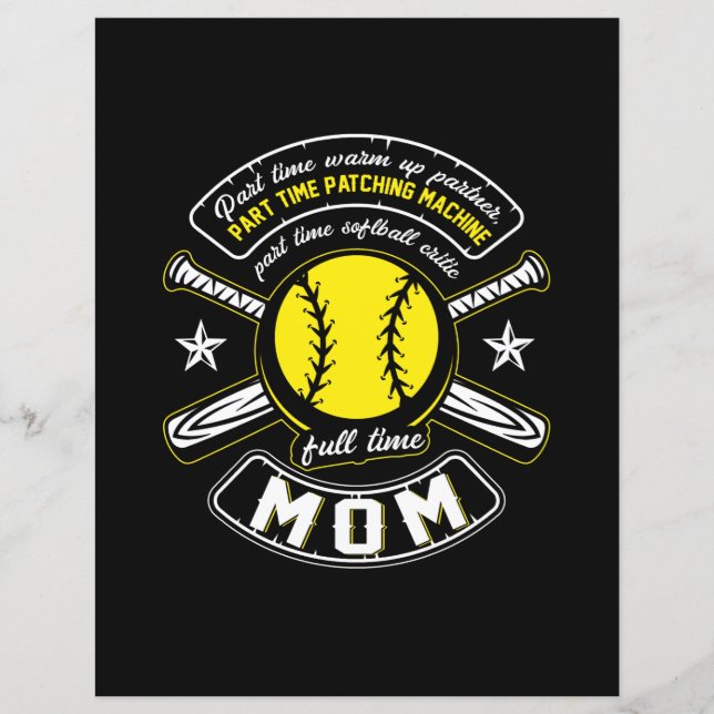 Part Time Patching Machine Full Time Mum Baseball (Front)