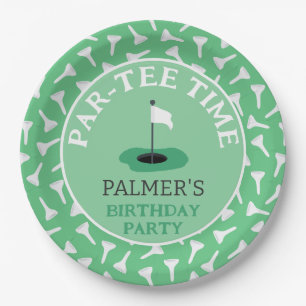 Partee Time Golfing Birthday Party Paper Plate