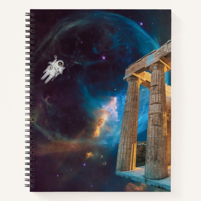 Parthenon Acropolis Greece Meets Space Notebook (Front)