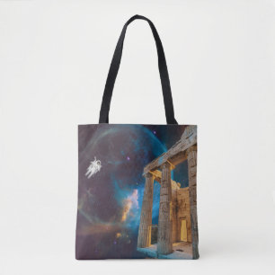 Parthenon Acropolis Greece Meets Space Tote Bag