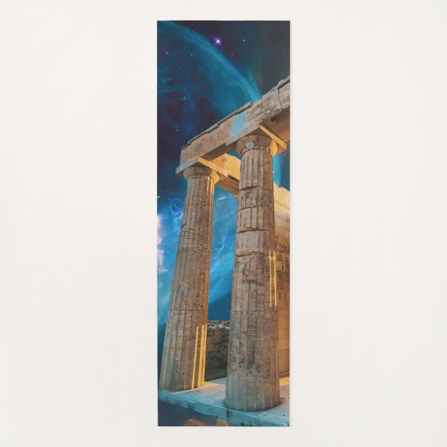 Parthenon Acropolis Greece Meets Space Yoga Mat (Front)