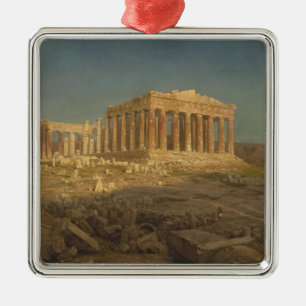 Parthenon (Ancient Greek Temple, Athens Landmark) Metal Tree Decoration