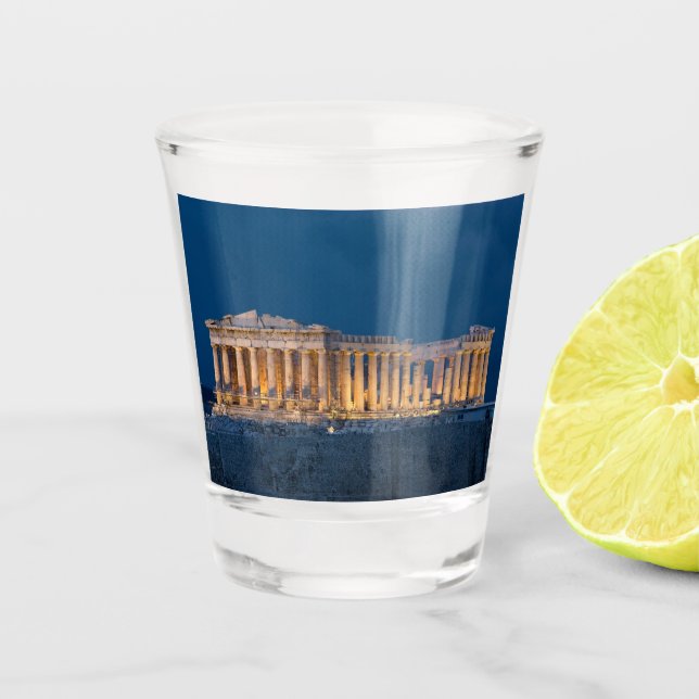 Parthenon Athens, Greece Shot Glass (Front)