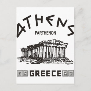 Parthenon - Athens - Greek (black) Postcard