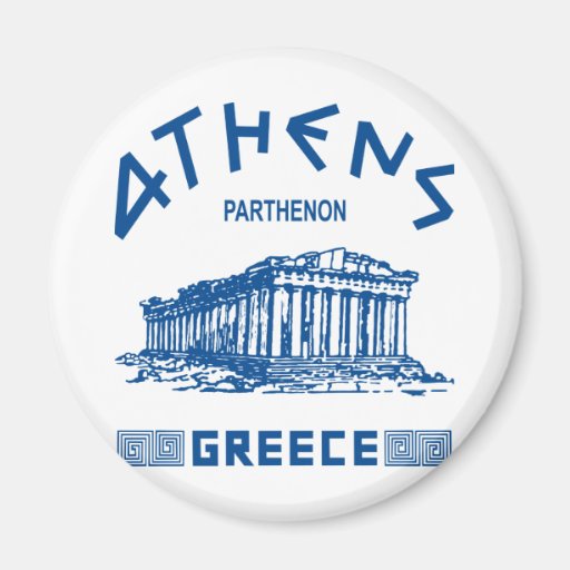 Image of Parthenon - Athens - Greek (blue) Magnet