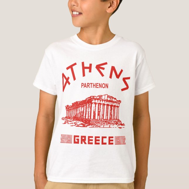 Parthenon - Athens - Greek (red) T-Shirt (Front)