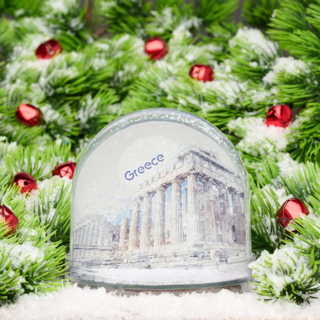 Parthenon Athens Snow Globe – Ancient Greece  (Christmas)