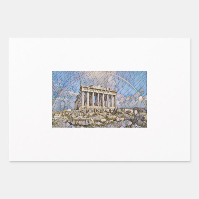 Parthenon by Mirsat Karabel Wrapping Paper Sheet (Front)