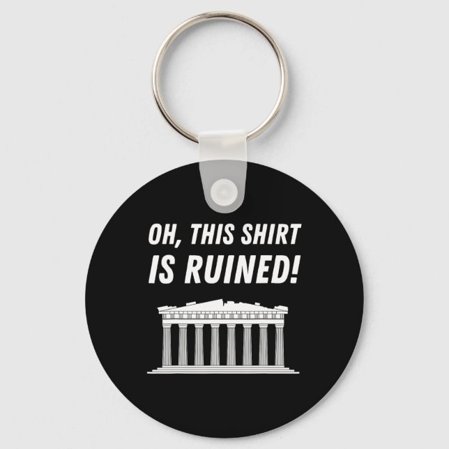 Parthenon Greece And Acropolis Of Athens  Key Ring (Front)