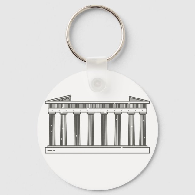 Parthenon of Athens World landmark Key Ring (Front)