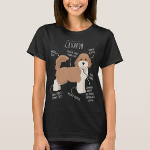 Parti Cavapoo Dog Anatomy Cute Funny Cavoodle Pet T-Shirt