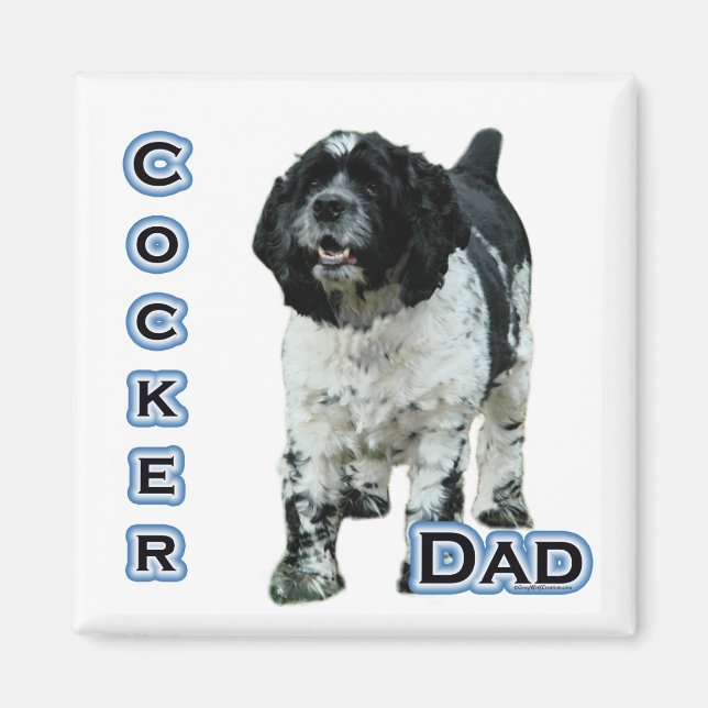 Parti Cocker Spaniel Dad 4 - Magnert Magnet (Front)
