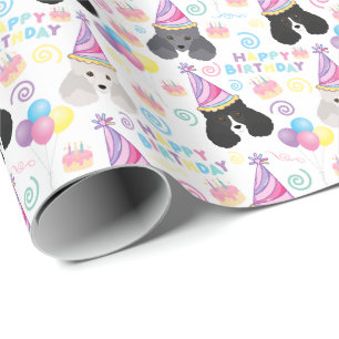 Parti Poodle Birthday Wrapping Paper