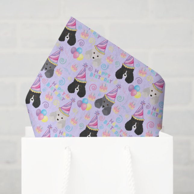 Parti Poodle Tissue Paper in Purple (Gift Bag)