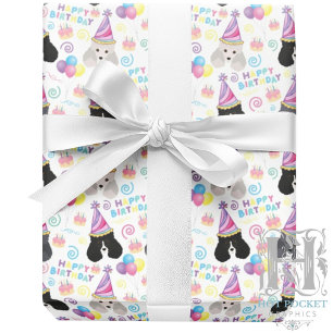 Parti Poodle Wrapping Paper
