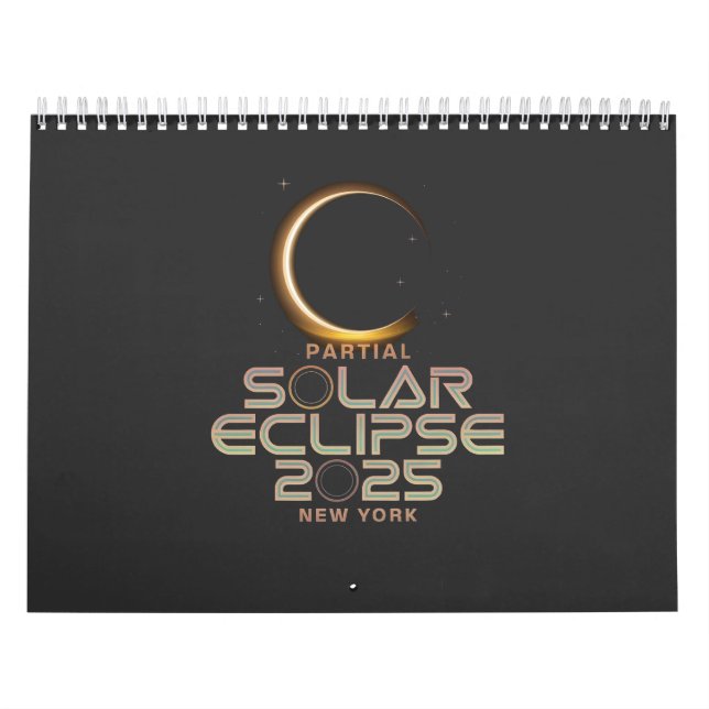 Partial Solar Eclipse 2025 Astronomy Event  Calendar (Cover)