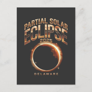 Partial Solar Eclipse 2025 Astronomy Event Holiday Postcard