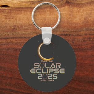 Partial Solar Eclipse 2025 Astronomy Event Key Ring