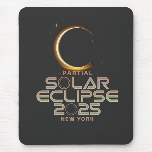 Partial Solar Eclipse 2025 Astronomy Event  Mouse Mat (Front)