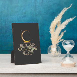 Partial Solar Eclipse 2025 Astronomy Event Plaque