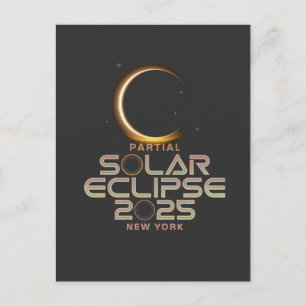 Partial Solar Eclipse 2025 Astronomy Event  Postcard
