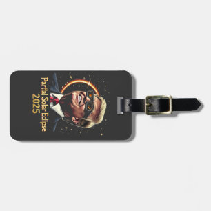 Partial Solar Eclipse 2025 Astronomy Trump Luggage Tag
