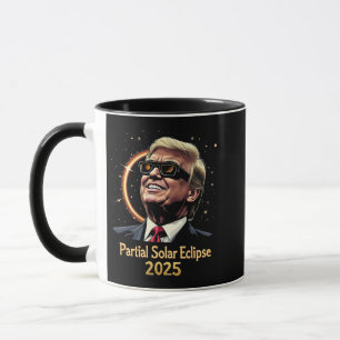 Partial Solar Eclipse 2025 Astronomy Trump Mug