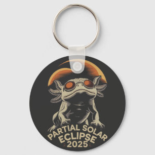 Partial Solar Eclipse 2025 Axolotl Ammph Key Ring
