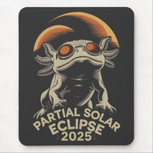 Partial Solar Eclipse 2025 Axolotl Ammph Mouse Mat