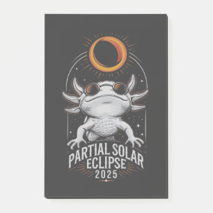 Partial Solar Eclipse 2025 Axolotl Amphibian Post-it Notes