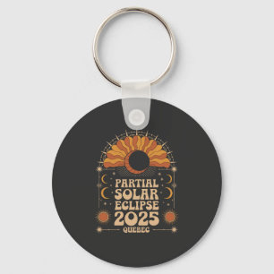 Partial Solar Eclipse 2025 Quebec Canada Key Ring