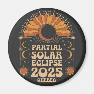 Partial Solar Eclipse 2025 Quebec Canada  Magnet