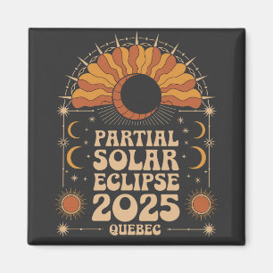 Partial Solar Eclipse 2025 Quebec Canada Magnet