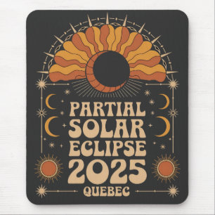 Partial Solar Eclipse 2025 Quebec Canada Mouse Mat