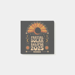 Partial Solar Eclipse 2025 Quebec Canada  Post-it Notes