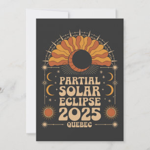 Partial Solar Eclipse 2025 Quebec Canada Thank You Card