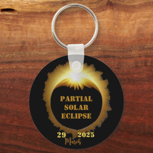 Partial Solar Eclipse Event 2025 Viewing Party Key Ring
