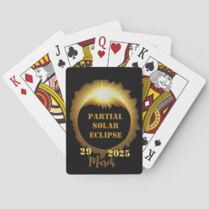 Partial Solar Eclipse Event 2025 Viewing Party Playing Cards